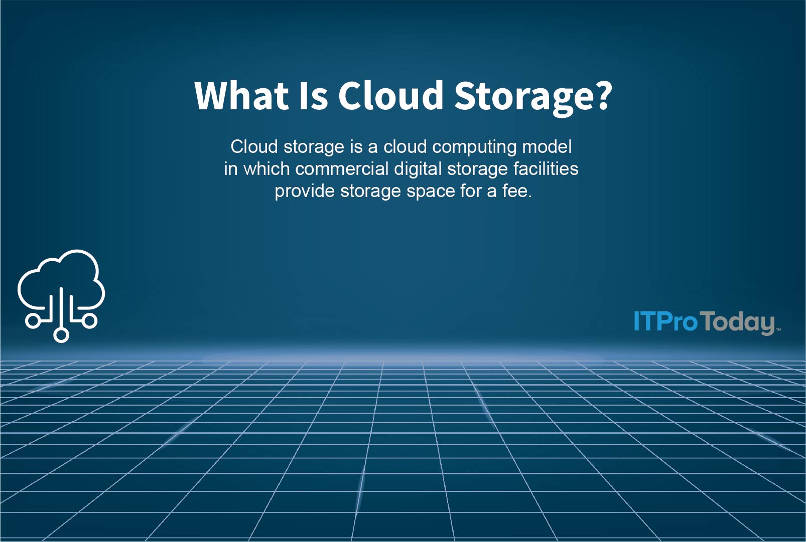 Cloud storage definition presented by ITPro Today