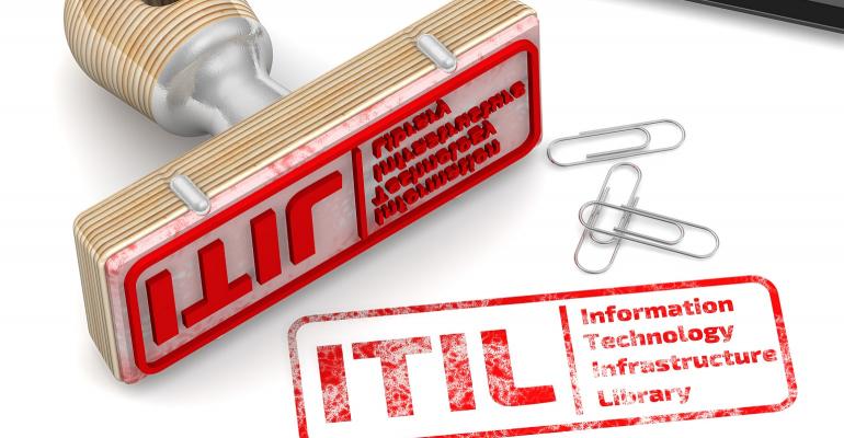 rubber stamp and red imprint of ITIL