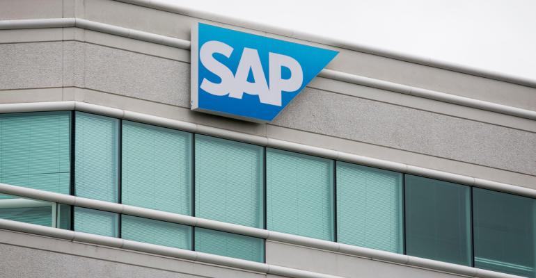 SAP logo on a building
