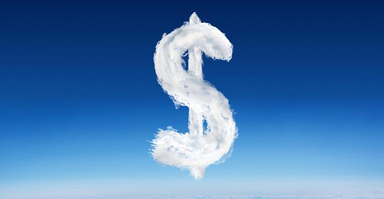 dollar sign made out of clouds
