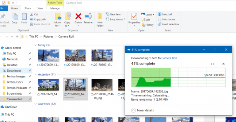 OneDrive Files On-Demand (Screenshots)