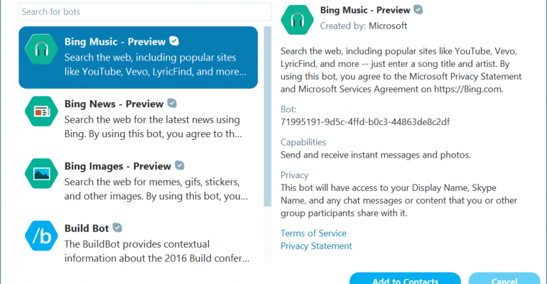 Build 2106: Hands On with Skype Bots
