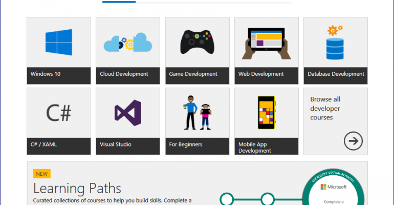 Microsoft Virtual Academy Learning Paths