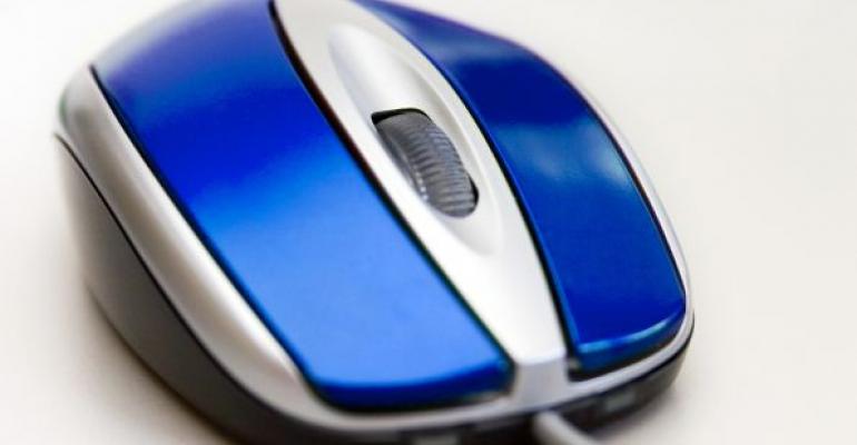 blue and silver computer mouse