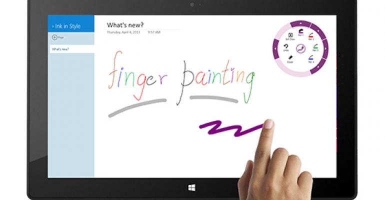 OneNote App for Windows 8/RT Improved for Touch