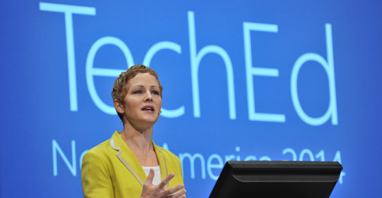 Julia White presenting a demo at Microsoft TechEd 2014