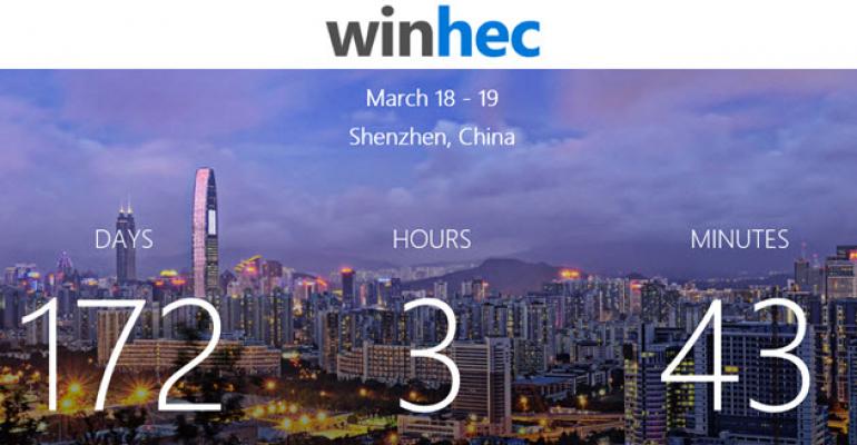 Microsoft WinHEC Returns from Hiatus, Kicks off in China
