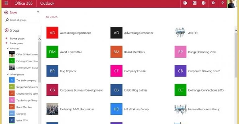 Using Office 365 Groups with Outlook 2016 