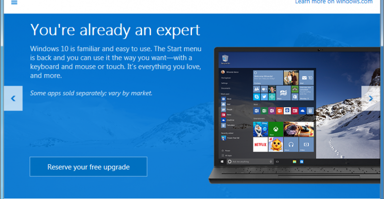 Windows 10 official specifications and deprecated features