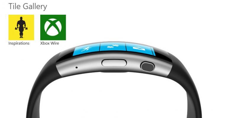 The Microsoft Health Tile Gallery for Microsoft Band