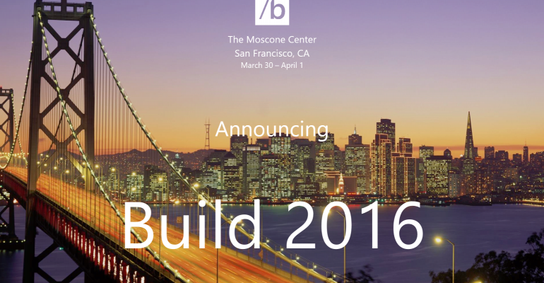 Build 2016 dates announced