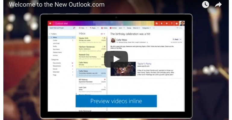 Outlook.com: As of Today, &quot;We’re taking the preview label off&quot;