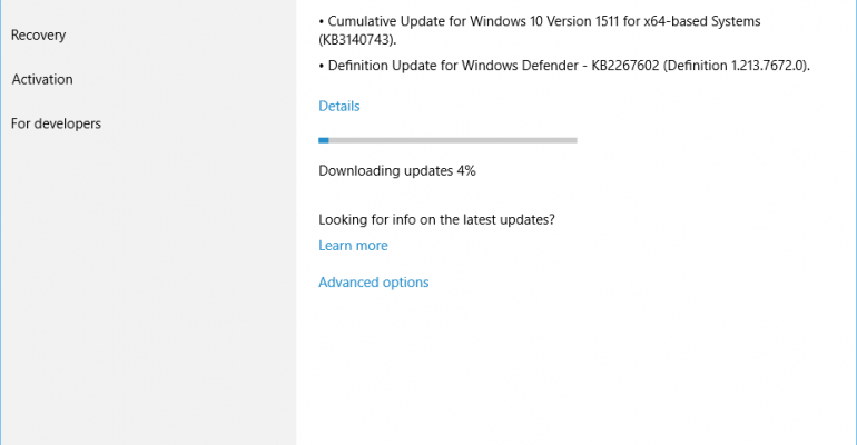Windows 10 Cumulative Update Pushes Production OS to Build 10586.122