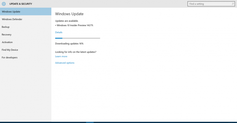 Windows 10 Insider Preview Build 14279 Released to Fast Ring