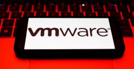 VMware logo on a smartphone screen