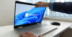 Windows 11 shown on a laptop