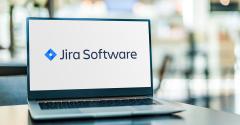 Jira Software logo on a laptop screen