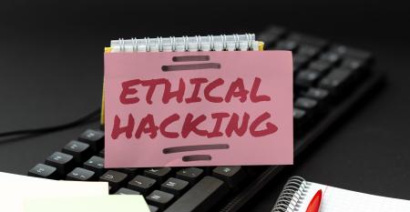 sign displaying ethical hacking